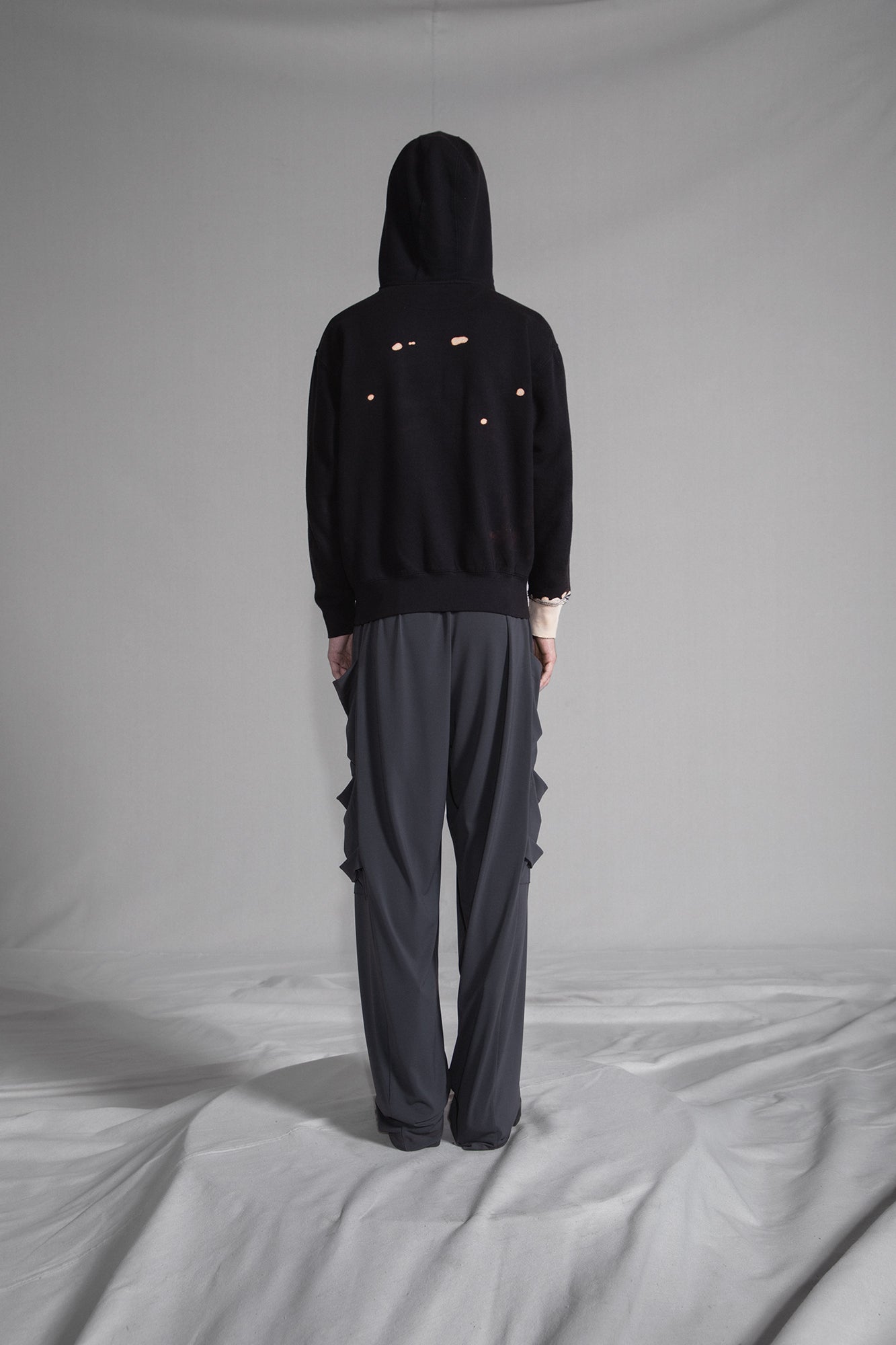 BURNT ORANGE LOGO HOODIE ZIP UP